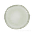 Reactive glazed stoneware dinner set in light grey